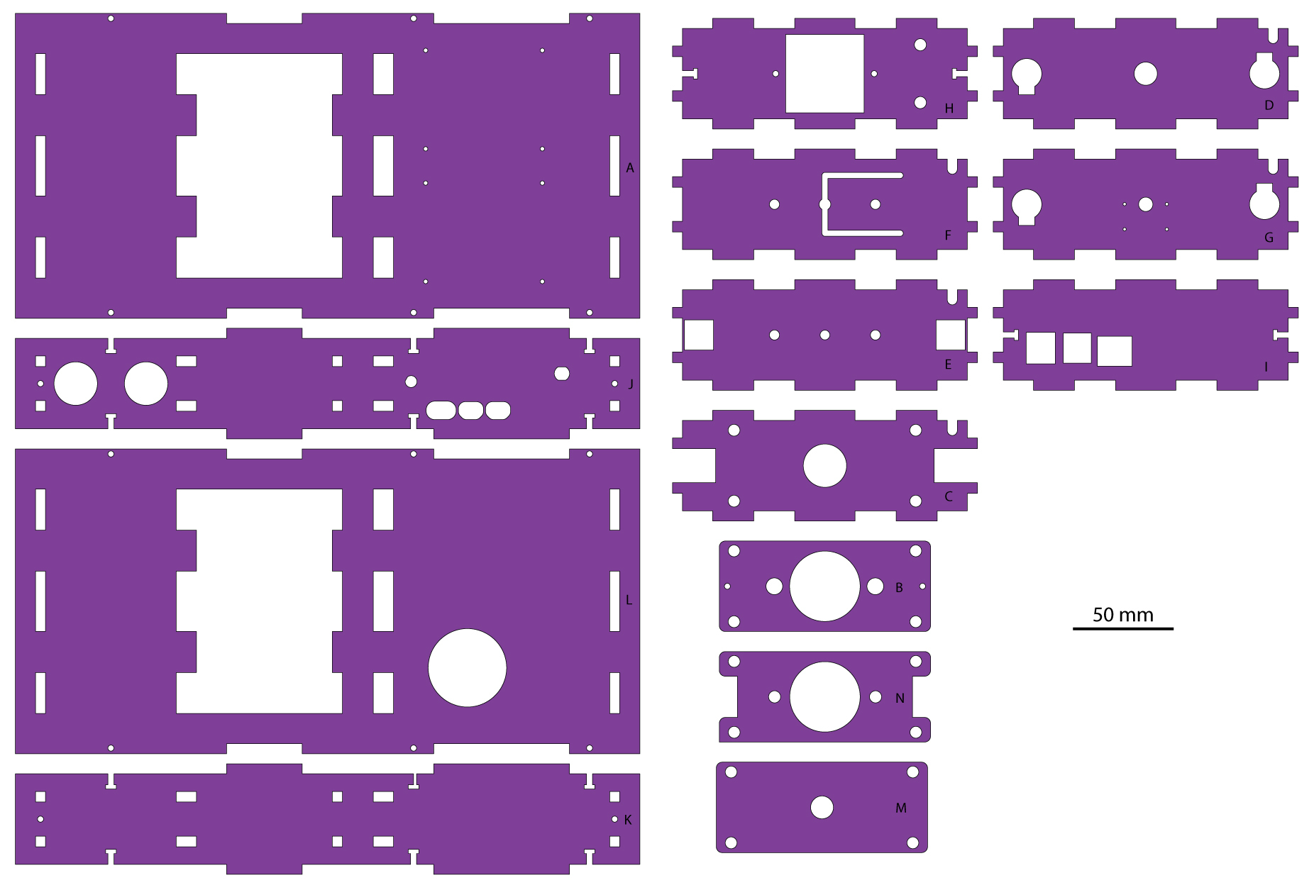 laser-cut part labels